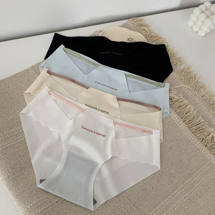 TANGG Letter Low Waist Briefs Hollow Out Korean Women Underwear ...