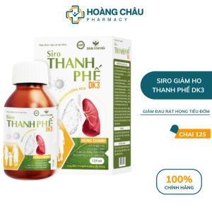 Siro Giảm Ho Thanh Phế DK3 Dân Khang - Giúp Giảm Đau Rát Họng Tiêu Đờm Hỗ Trợ Ho Kéo Dài Chai 125ml