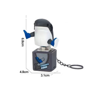 Kebememe 3 cái Móc Khóa Sáng Tạo tung tung tung sahur với mặt dây chuyền đồ chơi mô hình động vui nhộn giọng nói phát sáng đồ trang trí để mặt bàn Mô Hình Cá Mập 3D Quà Tặng sưu tập cho trẻ em