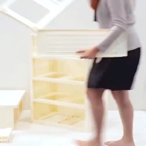 Storage Drawer Cabinet With Clothes Storage Box With Wheels