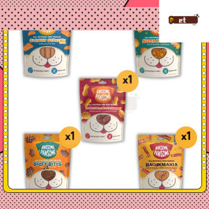 [Bundle of 5] Awesome Pawsome All-Natural Dog Treats 85g Grain-Free Training Snacks for Dogs