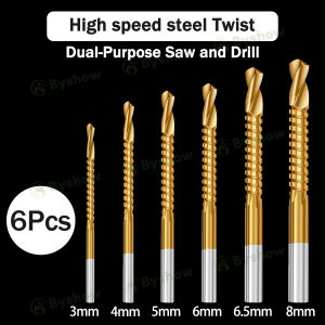 Byshow 3-8mm HSS Twist Drill Bit Set Saw Drill Cutting Fully Grind 135°Split Point Specially hole saw drill bit For Steel Cast Iron Aluminium drill bits accessories mata penebuk lubang kayu tebuk besi mata pemutar skru drill 钻头