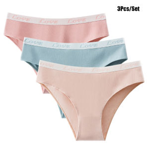6PCS Womens Underwear Cotton Panties Middle Waist Female Briefs Intimates Women Lingerie S-XL