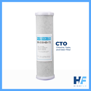 Highflo CTO 10 INCHES Activated Carbon Block Filter Replacement Cartridge Coconut CTO Filter