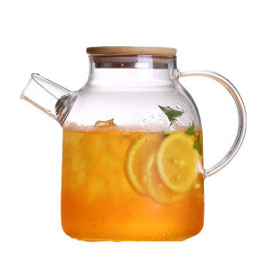 Home Heat Resistant High Borosilicate Glass Water Teapot 1600ml