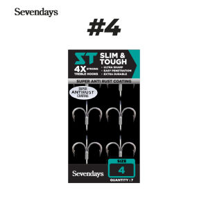 Sevendays ST Treble Hook 4X Slim Tough Mata Tiga Triple Hook Mata Kail Fishing Baits Pancing Jigging Casting Saltwater