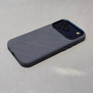 Flannel Luxury Leather Case for iPhone 17 16 15 Pro Max Retro Sweatproof Wireless Charge Shockproof Back Covers Shell