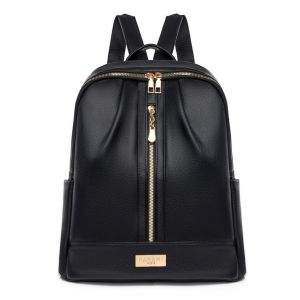 HANAMI Tas Ransel Wanita Kulit Hitam Backpack TA1048B5 Enrika Laptop Premium Sekolah Kuliah Terbaru