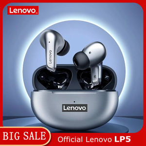 Lenovo LP5 wireless headset BT 5.0 low latency paired headset 9D stereo touch noise reduction waterproof IPX5 sports headset for iPhone Huawei Xiaomi OPPO Samsung Vivo. Authentic 100%