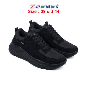 Zeintin - Sepatu Sneakers Pri Full Black Sepatu Sekolah Hitam Sepatu Hitam Sport BL