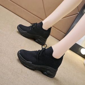 G7 Womens Height-Increasing White Sneakers 2025 New Spring Mesh Casual Sports Shoes Breathable Thick Sole Dad Shoes Summer 7/7