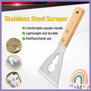 Makery【Ready in Stock】 Stainless Multi-Purpose Scraper Durable Cleaning Outdoor Garden Shovel Farm Weeding Tool 1Pc