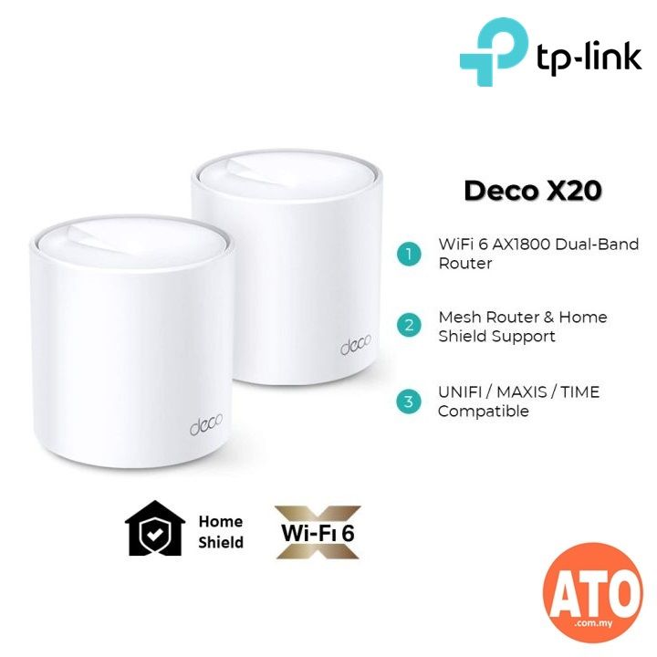 TP-LINK Deco X20 AX1800 Wifi 6 Mesh Router Whole Home Wireless AX ...