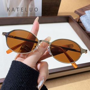 KATELUO Retro Oval Sunglasses for Women Men Trendy Designer Polarized Sun Glasses Classic Shades Z8855