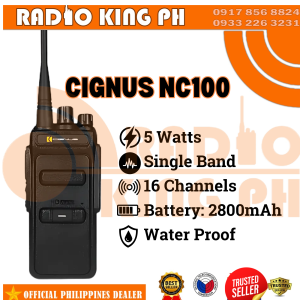 Cignus NC100 Active Noise Canceling and IP67 Waterproof Single Band 5 Watts Two Way Radio