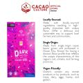 Cacao Culture - Auro Chocolate - 64% Dark Chocolate with Cacao Nibs Bar - 60g - Vegan. 