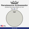 Remo® Renaissance Ambassador หนังล่างสแนร์ หนังล่าง แบบขุ่น ชั้นเดียว หนา 3 มิล ขนาด : 13” / 14” ** Made in USA **. 