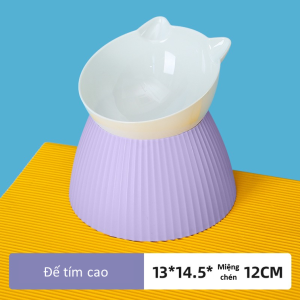 Chén ăn chống gù cho thú cưng có thể tháo rời chân đế - Tiệm Mèo Moa