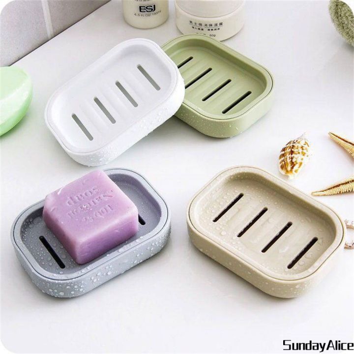 Sunday Alice Bathroom Storage Drain Box Large Soap Dish Dormitory Soap ...