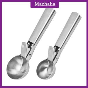 Mazhaha ที่ตักไอศกรีมทำจากสแตนเลสเครื่องขุดไอศกรีมไม่ติดผลไม้อุปกรณ์ตักไอศกรีมแตงโม