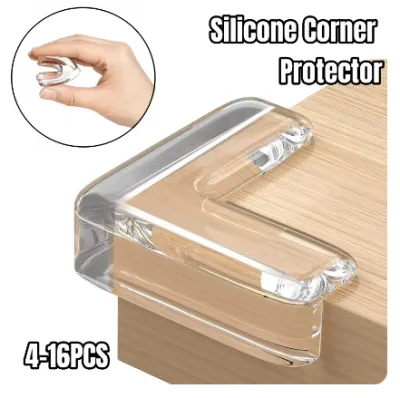 10 PCS Silicone Corner Protector All-inclusive L-shaped Self-adhesive Furniture Protection Pad Table Corner Edge Protector