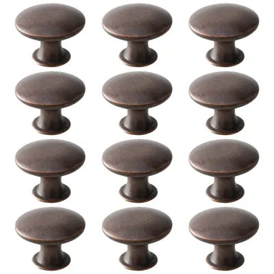 12 Pack Matte Black Cabinet Drawer Hardware 30mm Kitchen Cabinet Knobs Drawer Pulls with Installation Screws for Dressers Kitchens Cupboard