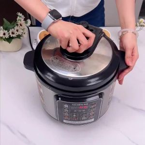 6L button titanium enamel liner cooking rice and soup multi-functional steaming plate electric pressure cooker