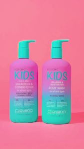 GIOVANNI Eco Chic Kids 2-In-1 Shampoo & Conditioner 6.5 fl oz (Pack of 2) All Hair Types Salon Quality Lightweight & Hydrating Gentle Formula Vegan