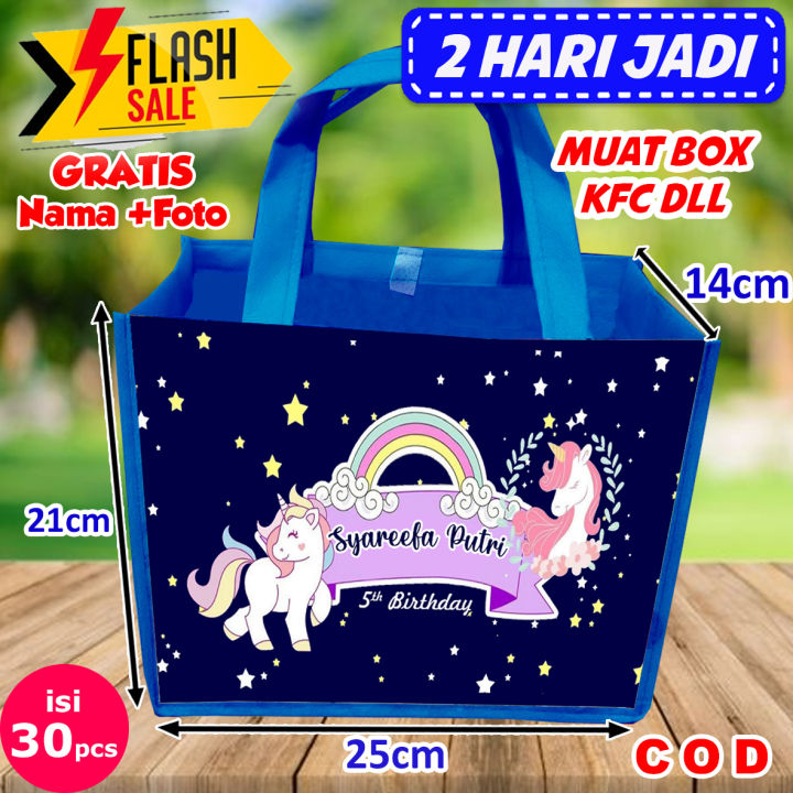 Tas Souvenir Ultah Anak Murah 30pcs Unicorn Tas Ulang Tahun Anak