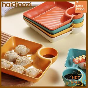 haidianzi 1PCS Vinegar Dish Meal Sushi Dumplings Dish Square PP Snack Plate Dumpling Tray