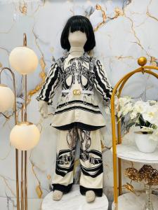 Setelan Anak Perempuan Usia 3-12 Tahun | Setelan Nagita Rayon Lengan Panjang Serut Variasi Krah Kombinasi Celana Panjang Motif Sultan Free Belt | Baju Viral 2025 | Pakaian Viral Anak Cewek Model Terbaru | Cod