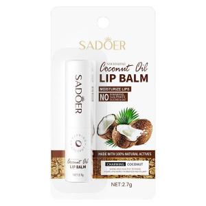 SADOER Coconut Oil Nourishing Moisturizing Lip Balm (2.7g) (Paraben Free) Hydrating Moisturizing Lip Balm Lip Mask Anti-Cracked Lip Care