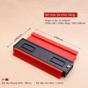 Bộ định hình thước cong Máy sao chép hình dạng siêu chính xác Bộ định đường viền dụng cụ đo đa chức năng cho sàn BIGBA