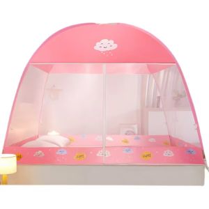 คลาวด์ มุ้งกันยุง มุ้งสปริงกาง 4ฟุต 5ฟุต 6ฟุ กันแมลง ซิประบายอากาศได้ มุ้งกันยุงพร้อมซิปติดตั้งด้านล่างเพื่อป้องกันเด็กตยง