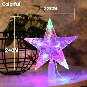 GD Christmas Christmas Tree Star Topper Lights 16/22cm Decorations for Christmas Indoor and Outdoor Tree Topper