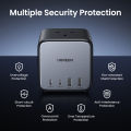 UGREEN GaN Power Socket, DigiNest Pro 65W USB C Charging Station, 7-in-1 Power Strip with 3 AC Outlets, 2 USB-A Ports, 2 USB-C Ports, Extension Cord Outlet Extender, PD Fast Charging for MacBook Pro, Home, Office. 