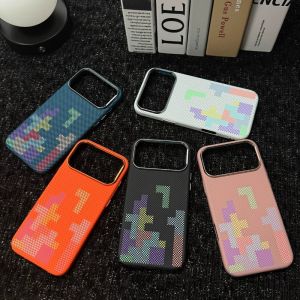 For Magsafe Carbon Fiber Texture Case for iPhone 17 16 15 Pro Max Wireless Charging Armor Alloy Lens Matte Hard Phone Cover Hull