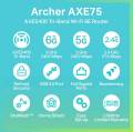 WiFi 6E] TP-Link Archer AXE75 AXE5400 Tri-Band Wi-Fi 6E Router เราเตอร์ไวไฟ 6E ซีพียู Quad-Core มี OFDMA รองรับปริมาณการใช้งานได้มากขึ้น/ivoryitshop. 