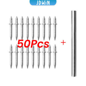 JDWin 50/100Pcs Double Headed Nail for Seamless Wood Paneling Non-marking Nails Skirting Line Fixator