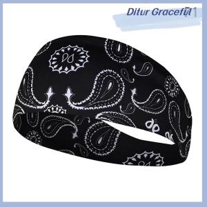 Ditur Hair Bands Elastic Yoga Hairbands Absorbing Sweat Headband Women Men Running Fitness Turban Outdoor Gym Head Wrap Bandana