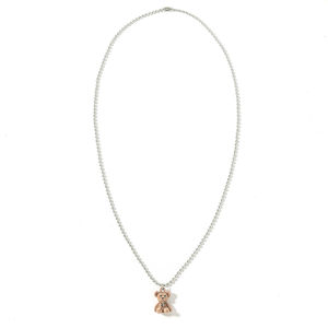 【♡Lovely girls house♡】Cute Teddy Bear Pendant Necklace for Women Girls Korean Fashion Long Sweater Neck Chain Necklaces Cute Collar Jewelry