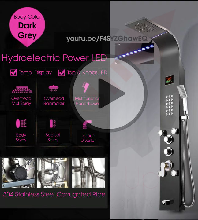 [Standard] Shower Panel Tower Massage with 6 Water Mode, Water Power ...