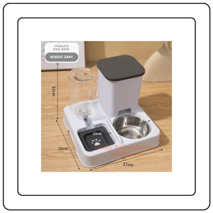 【JJ HOME】Auto-Integrated Feeder/Automatic Pet Feeder Water Dispenser Bowl Set for Cats Dogs