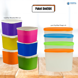 INDRA Paket Toples Plastik Monalisa Medium 15L/DmEt64/SET isi 10pcs