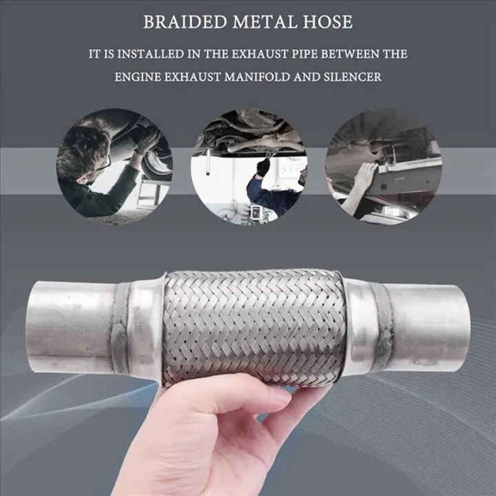 Universal Exhaust Flex Pipe, Terisass Flexible Exhaust Pipe Heavy