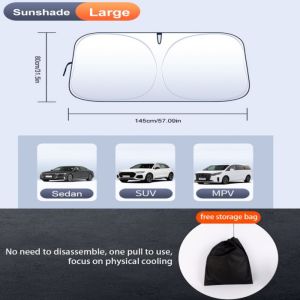 penutup cover pelindung panas matahari tirai kaca mobil sun shield lipat payung sunshade dashboard