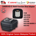 Canon AD-E1 Multi-Function Flashes Hot Shoe Adapter For Eos R50 R10 R7 R8 R6MKII R3 Hotshoe (Original ). 