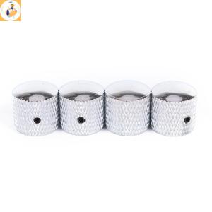 EOY 4pcs Metal Electric Bass Guitar Volume Tone Control Knobs Dome Knobs +Wrench