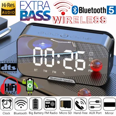 【LazBestSeller】Smart Bluetooth Speaker Digital FM Radio Alarm Clock Multifunction Dual Alarm Mode Electronic LED Table Clock Wireless Bluetooth Music Player 3D Stereo Subwoofer