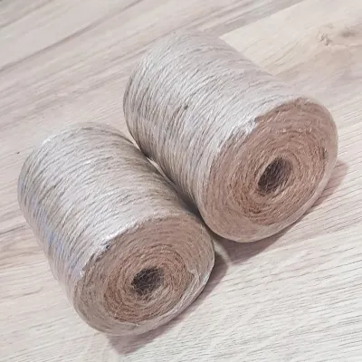 Bộ 2 Cuộn Dây Thừng Gai Trang Trí Handmade Độc Đáo Size 2mm Dài 100M (Màu gỗ tự nhiên)